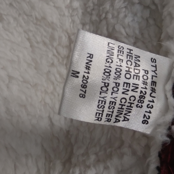 Entro Red And Black Western Sleeveless Fur Bohemian Cardigan Size M - Picture 4 of 6